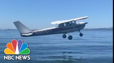 Watch: Small Plane Crashes Into Waters Off Seattle Beach